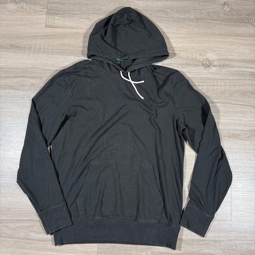 Vintage J.Crew Oarsman Hoodie Pullover Kangaroo Pocket Drawstring Vented‎ Size M